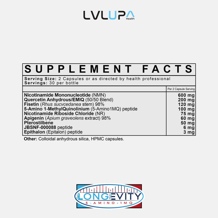 LVLUP Longevity (5-Amino 1MQ) 60 Capsules