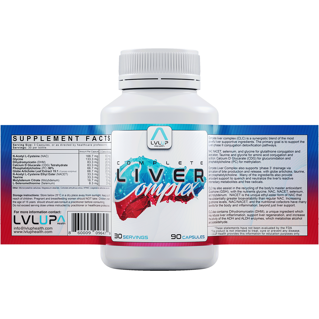 LVLUP Health Complete Liver Complex 90 Capsules