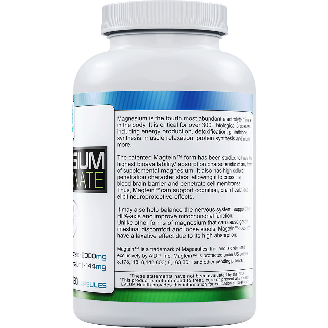 LVLUP Health Magnesium L-Threonate 120 Capsules