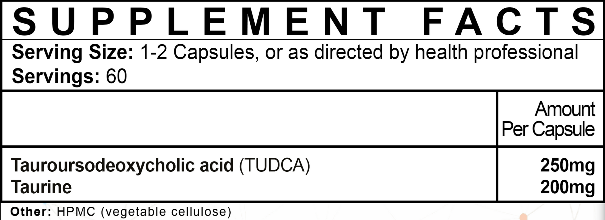 LVLUP Health TUDCA 250 毫克 60 粒胶囊