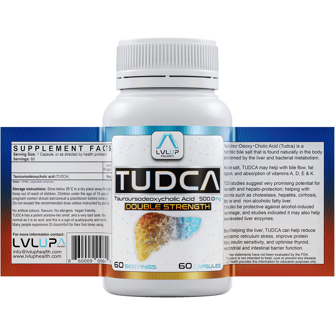 LVLUP Health TUDCA 500mg 60 Capsules