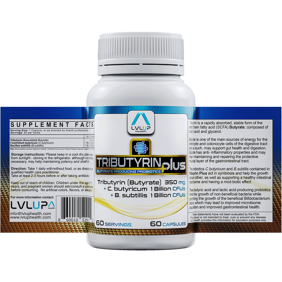 LVLUP Health Tributyrin Plus 60 Capsules