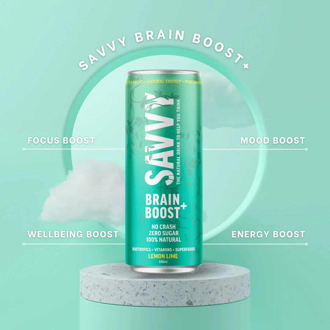 Savvy Brain Boost Drink Lemon Lime 330ml