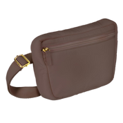 Living Libations Puffer Hip Bag with EMF Shield in Coffee Bean