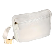 Living Libations Puffer Hip Bag with EMF Shield in Wisteria White