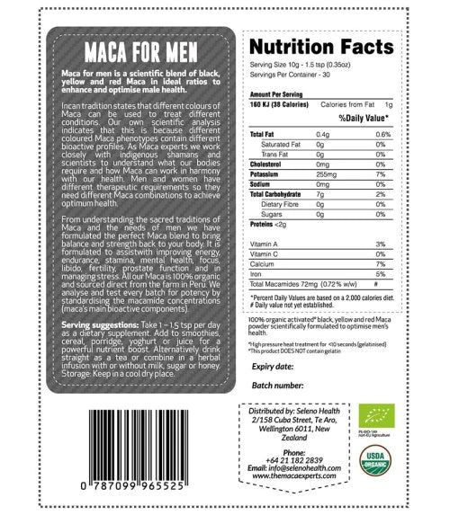 Maca Experts Maca para Hombre Polvo 300g