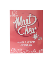 Mast Chew Organic Plant Based Chewing Gum Strawberry 8 pieces