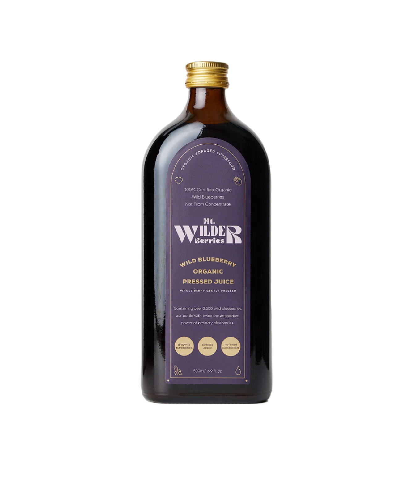 Mt. Wilder Organic Wild Blueberry Pressed Juice 500ml