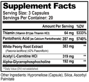Natural Stacks Acetylcholine Brain Food 60 caps