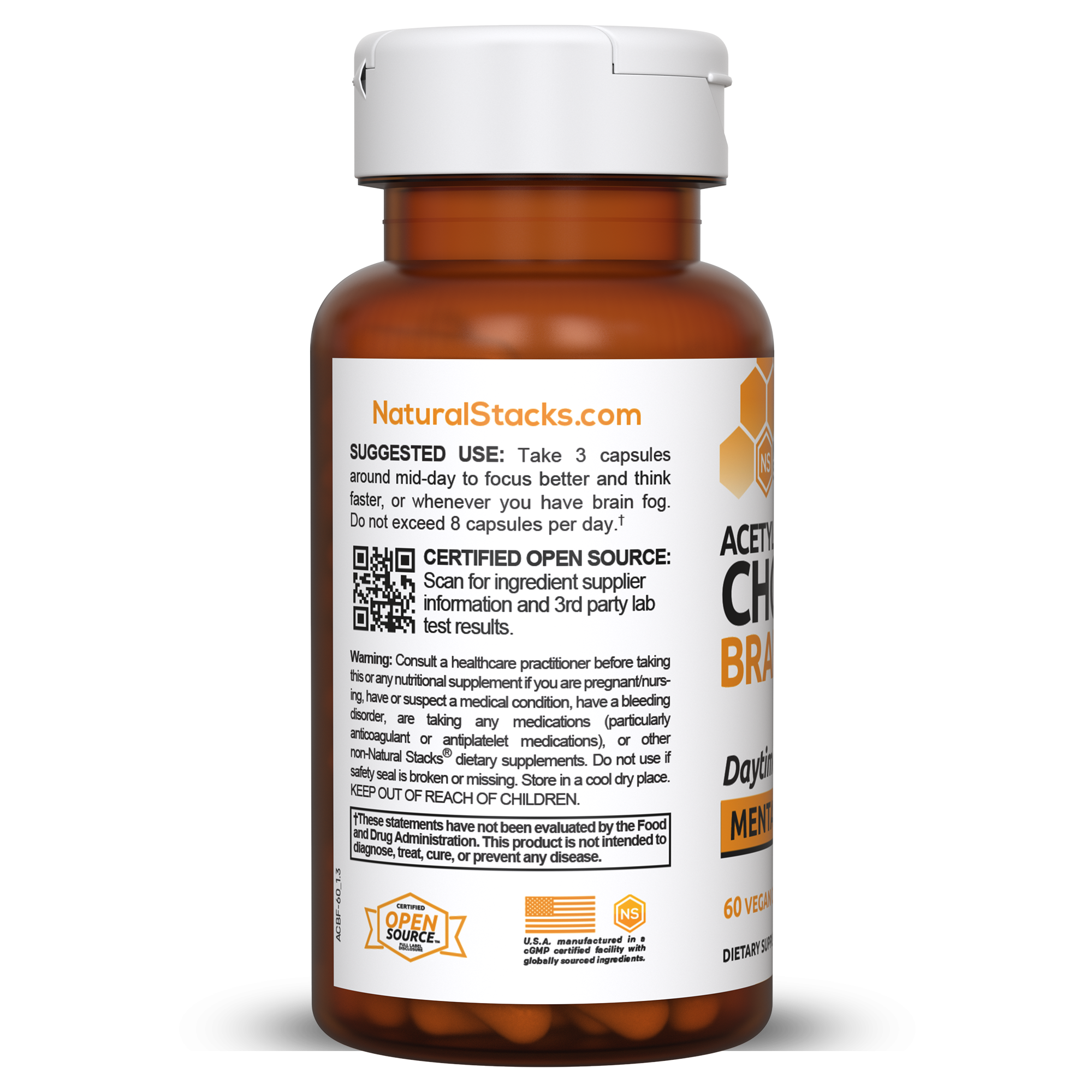 Natural Stacks Acetylcholine Brain Food 60 caps