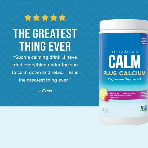 Natural Vitality Calm Plus Calcium Raspberry Lemon 226g