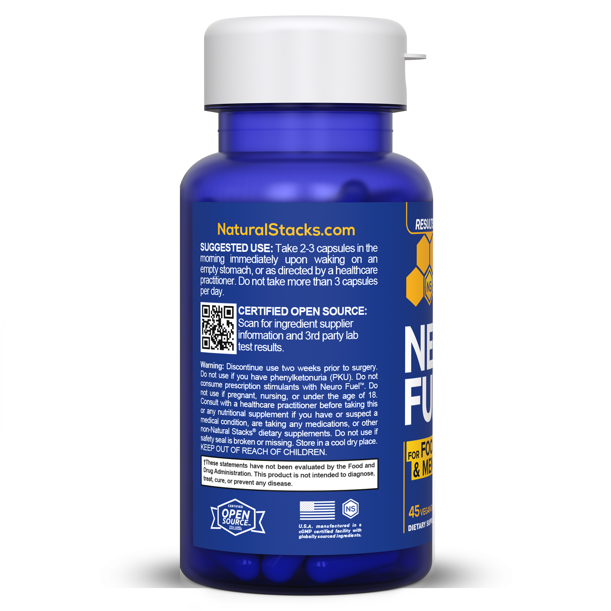 Natural Stacks Neuro Fuel 45 Capsules