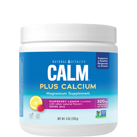 Natural Vitality Calm Plus Calcium Raspberry Lemon 226g