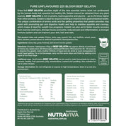 Nutraviva Nesproteins Grass Fed Beef Gelatin Unflavoured 450g