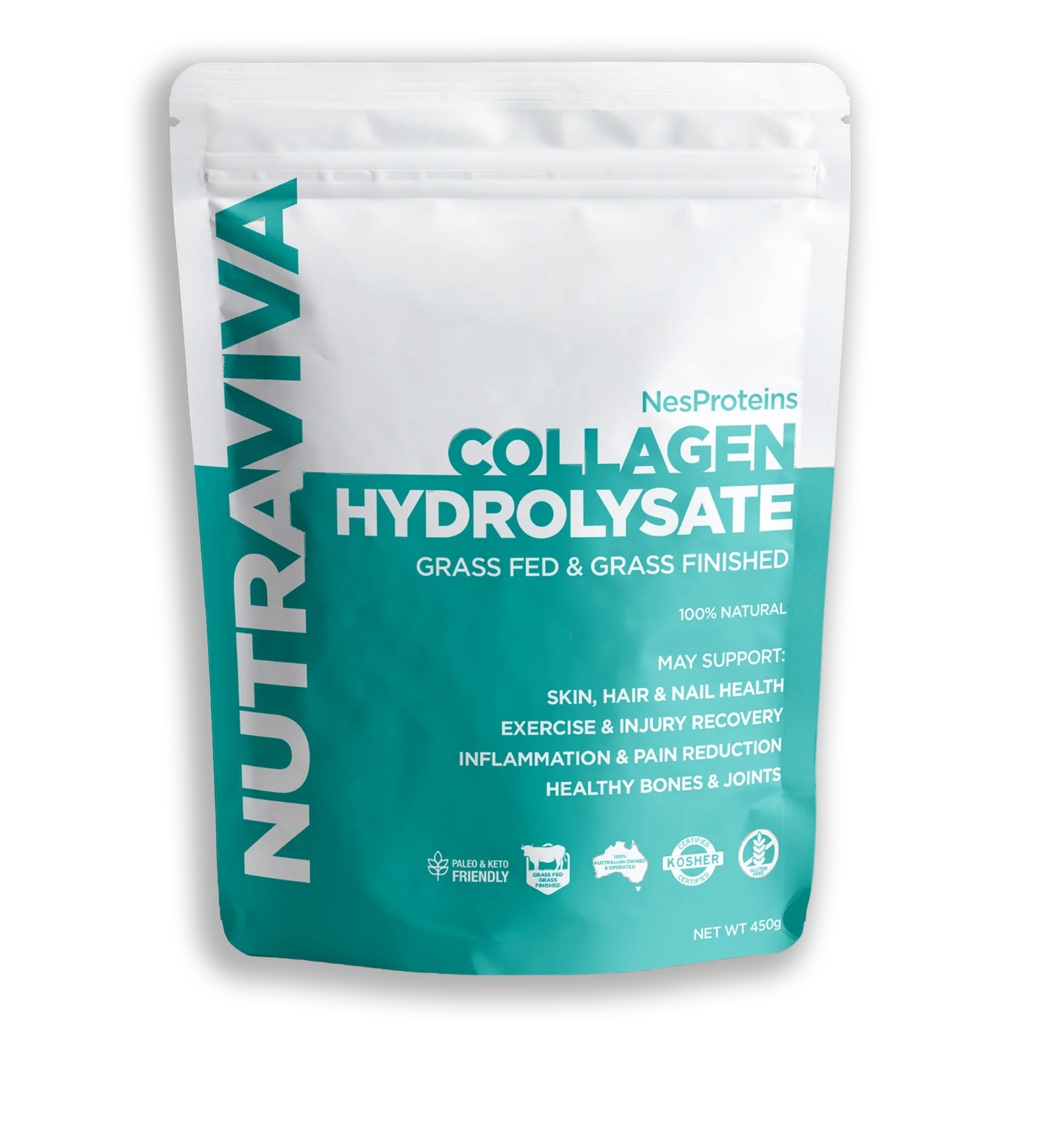 Nutraviva Nesproteins Grass Fed Collagen Hyrdolysate Unflavoured 450g