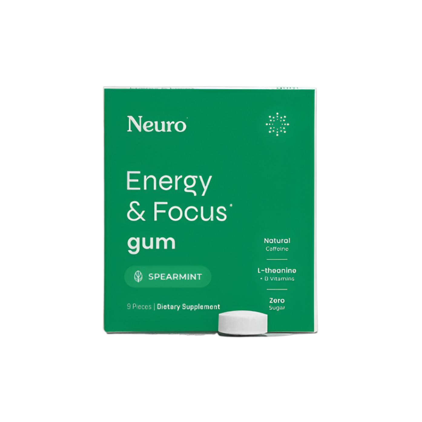 Neuro Energy & Focus Gum Spearmint 9 Pieces