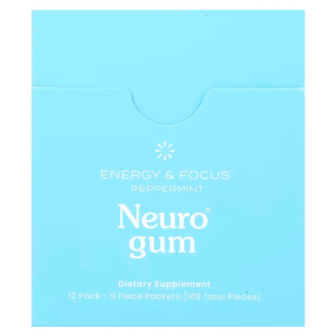 Neuro Energy &amp; Focus Chicles Menta 9 Piezas