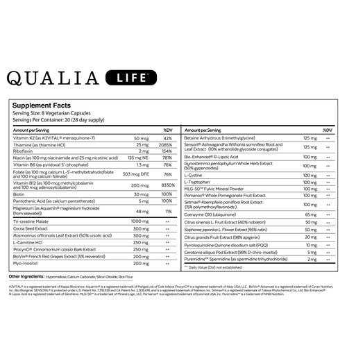 Neurohacker Qualia Life 120 Capsules
