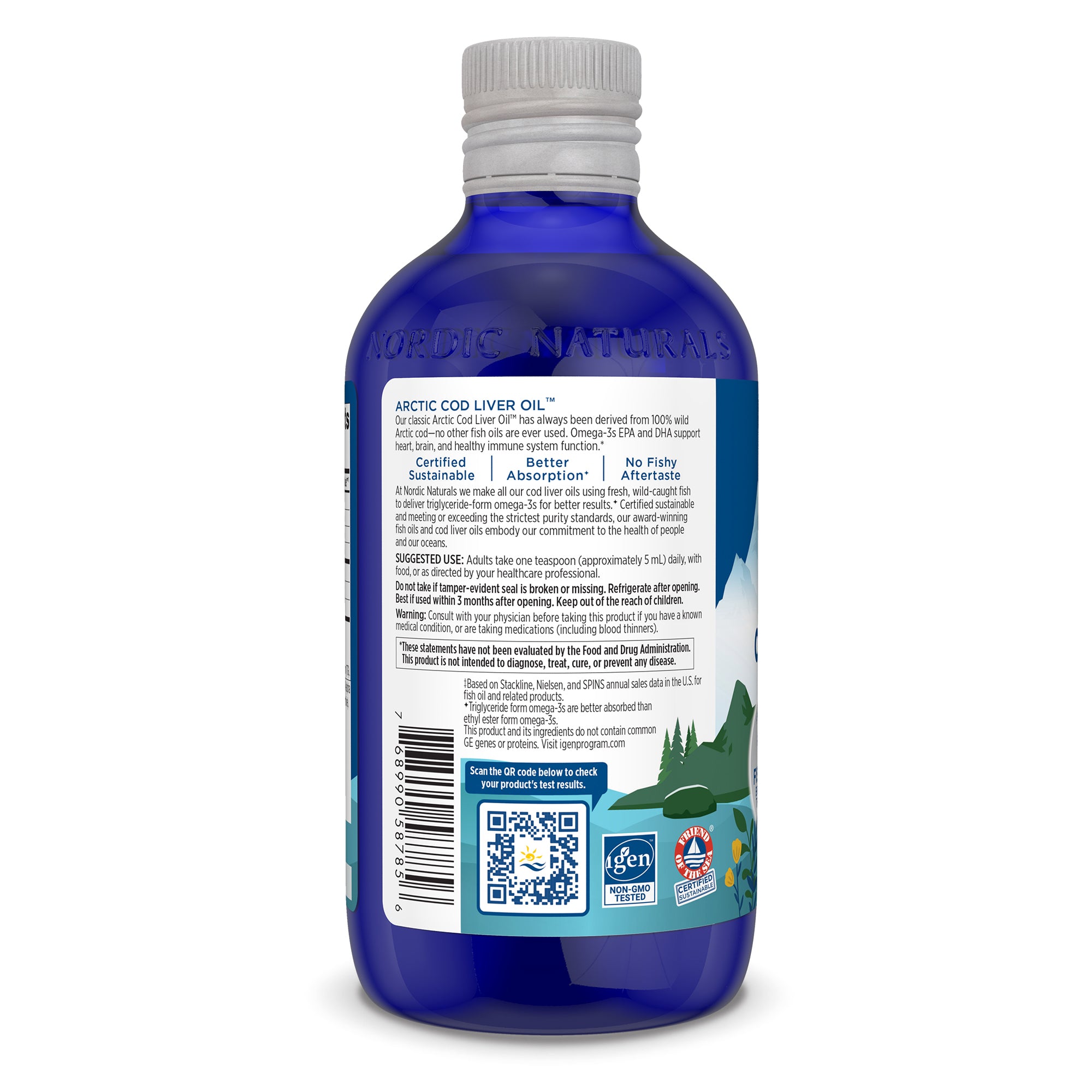 Nordic Naturals Cod Liver Oil Lemon 237ml