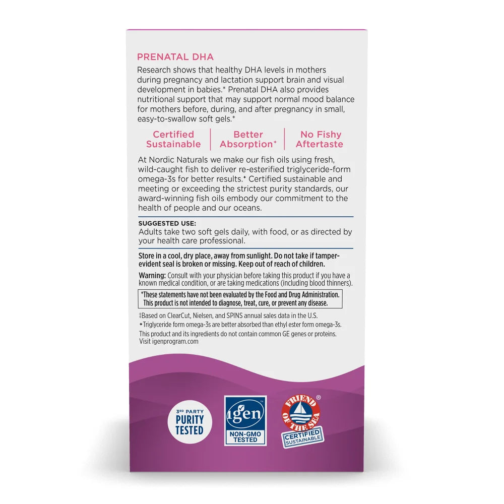 Nordic Naturals Prenatal DHA 90 Soft Gels
