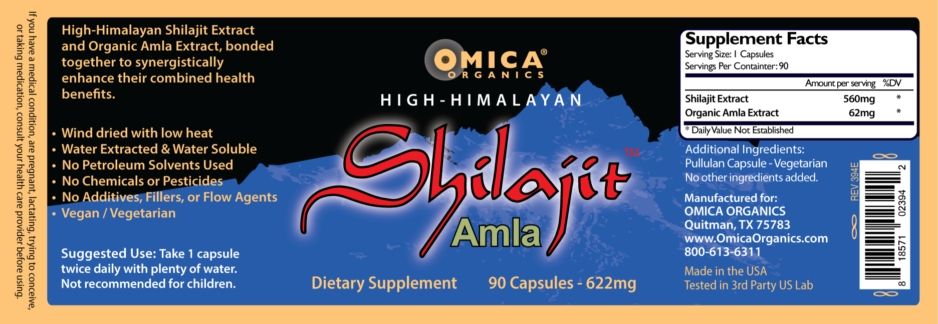 Omica Shilajit Amla 90 Capsules