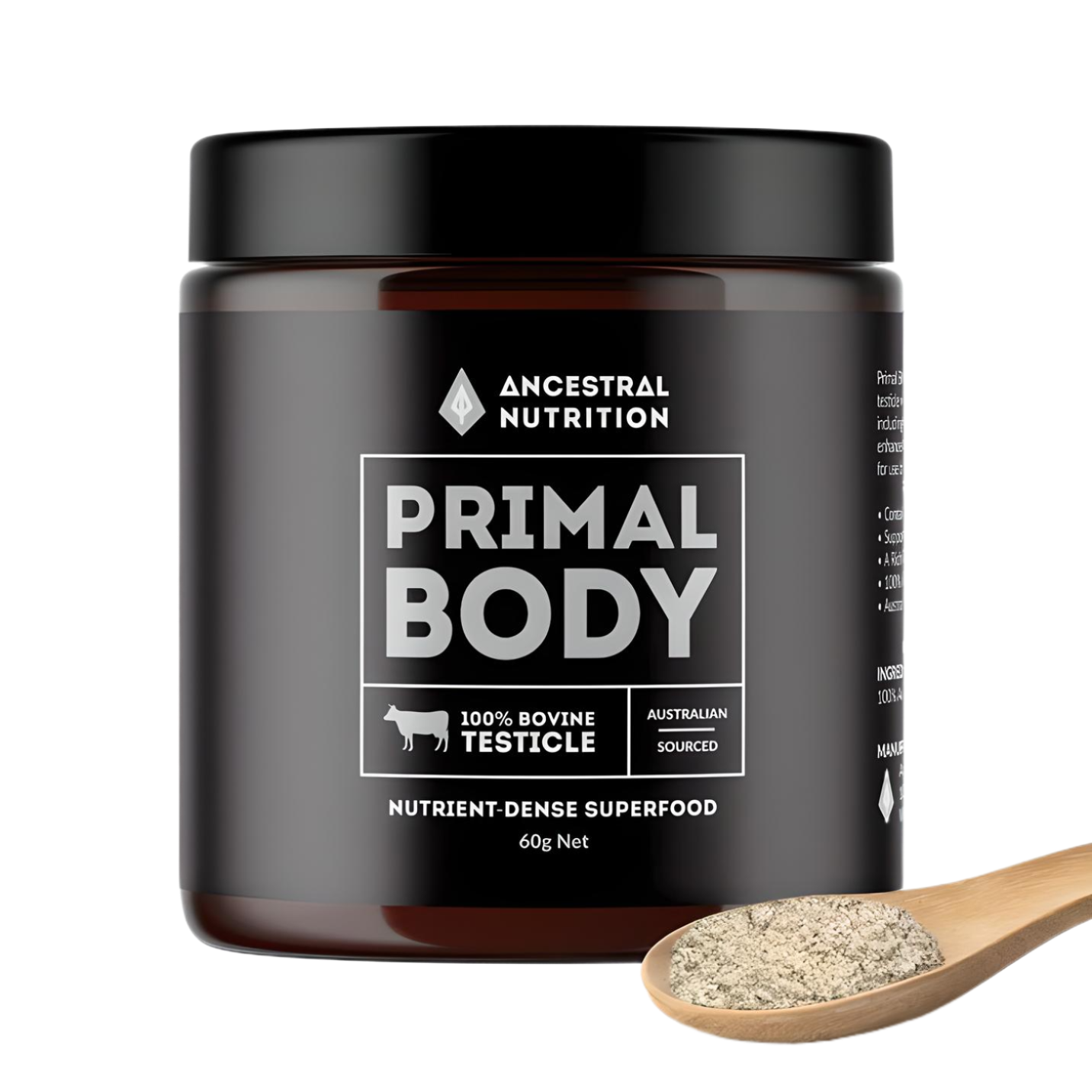 Ancestral Nutrition Primal Body Grass Fed Bovine Testicle Powder 60g