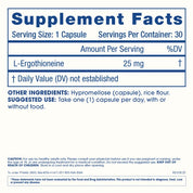 Prohealth L-Ergothinoneine 25 mg 30 Capsules