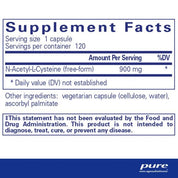 Pure Encapsulations NAC 900mg 120 Capsules