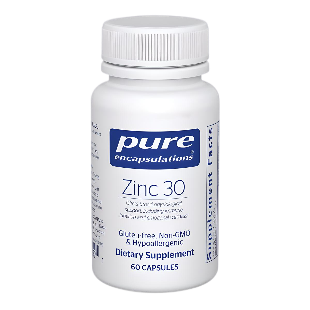 Pure Encapsulations Zinc 30 60 Capsules