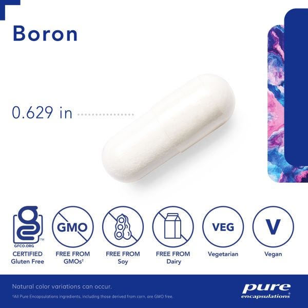 Pure Encapsulations Boron Glycinate 60 Capsules