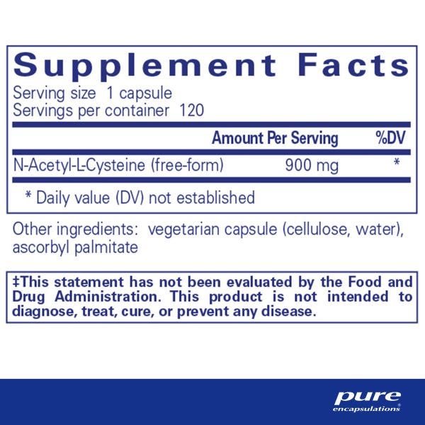 Pure Encapsulations NAC 900mg 120 Capsules