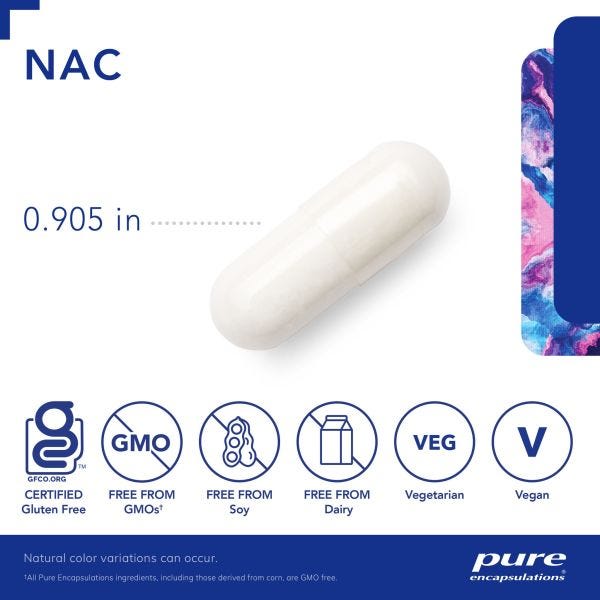 Pure Encapsulations NAC 900mg 120 Capsules