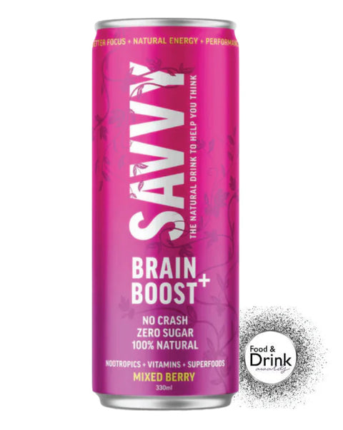 Bebida Savvy Brain Boost de bayas mixtas 330 ml