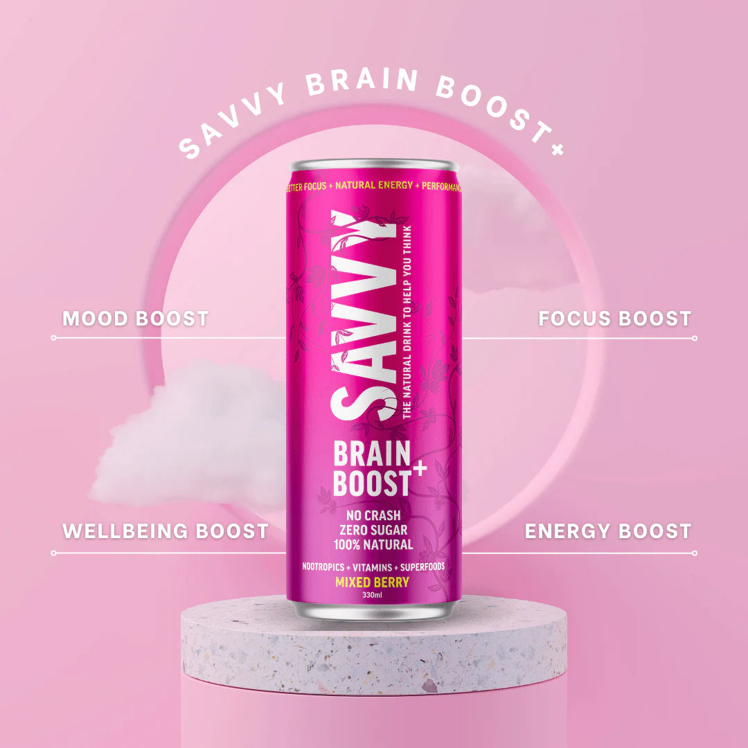 Bebida Savvy Brain Boost de bayas mixtas 330 ml