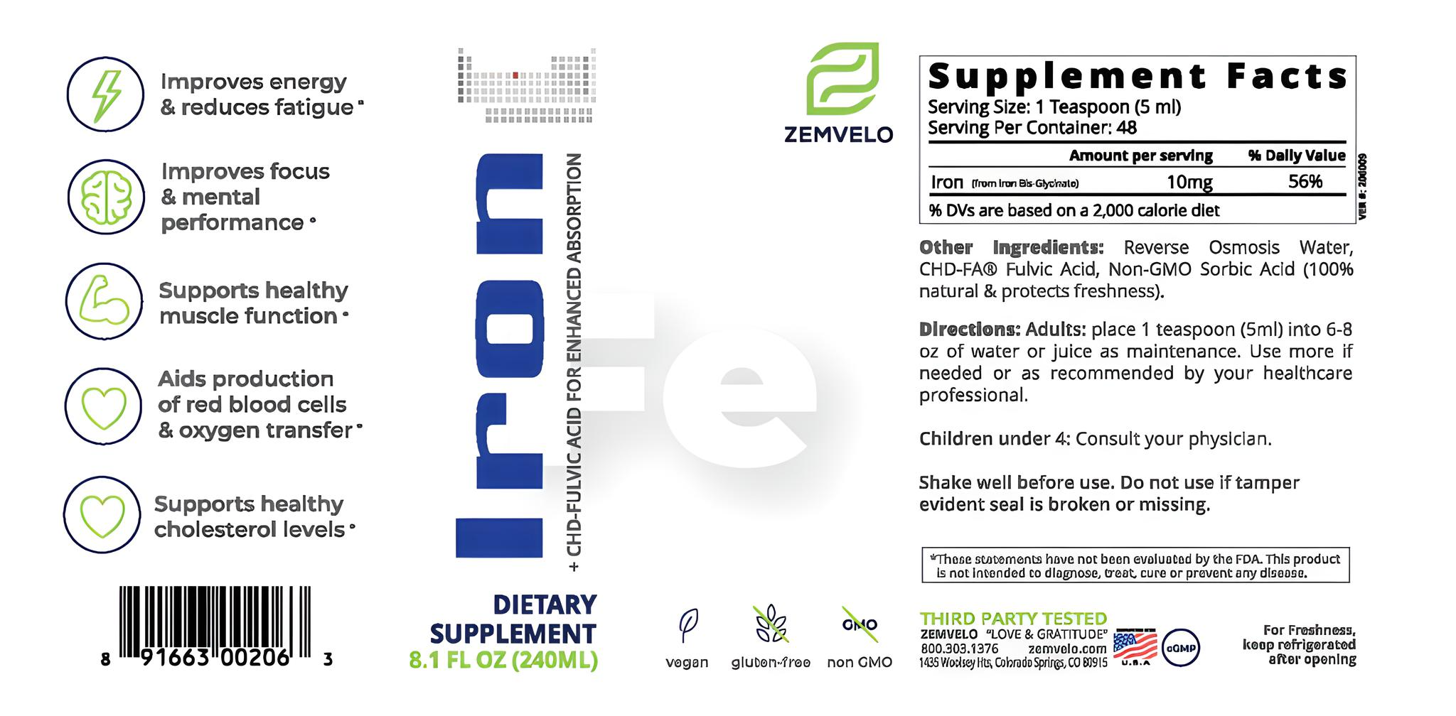 Zemvelo Iron 240ml