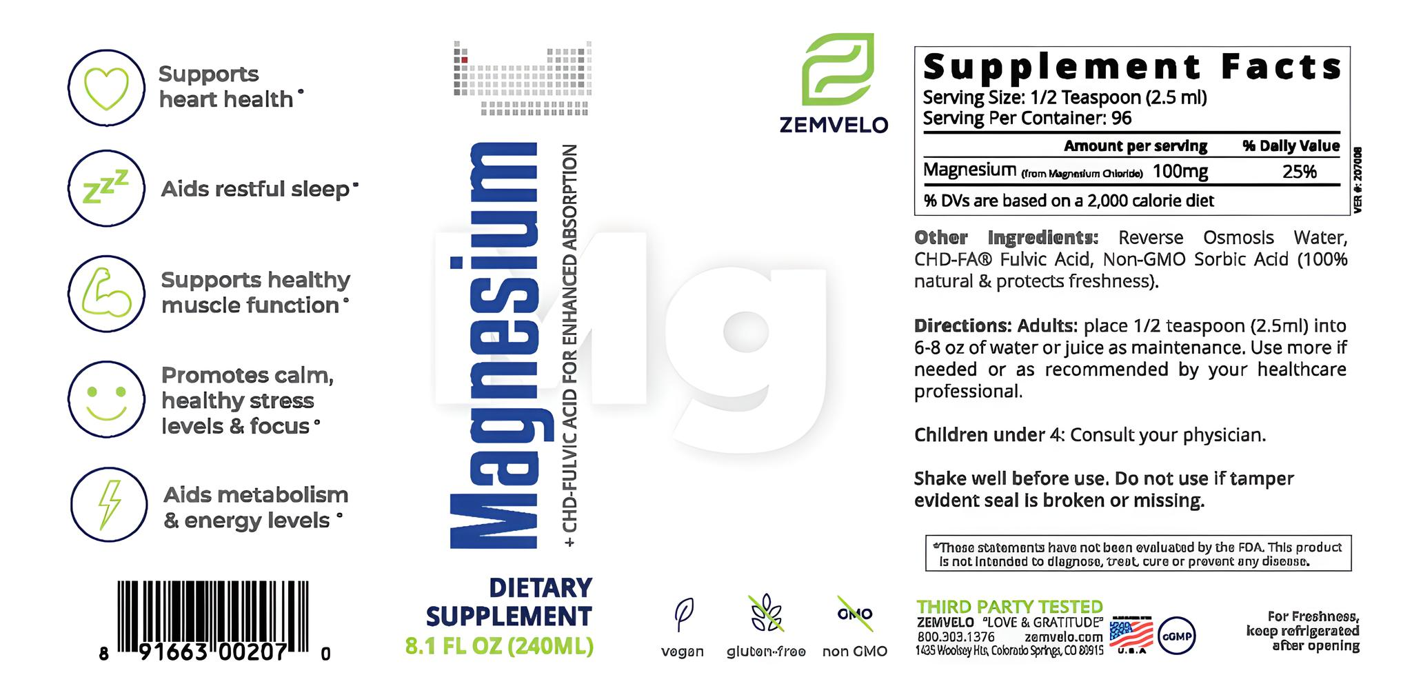 Zemvelo Magnesium 240ml