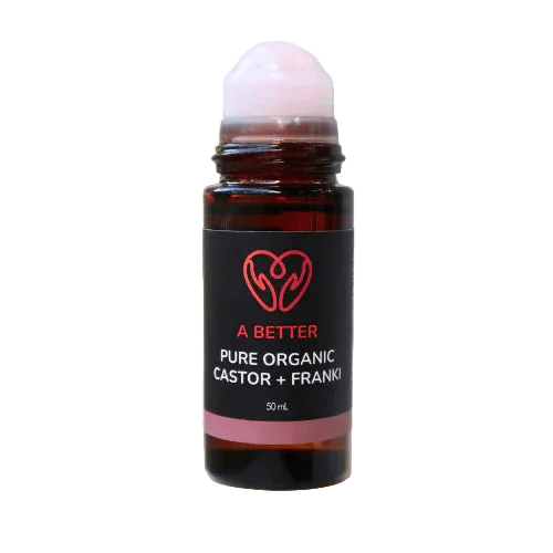 A Better Pure Organic Castor Oil and Frankincense Roll On 50mL - JING