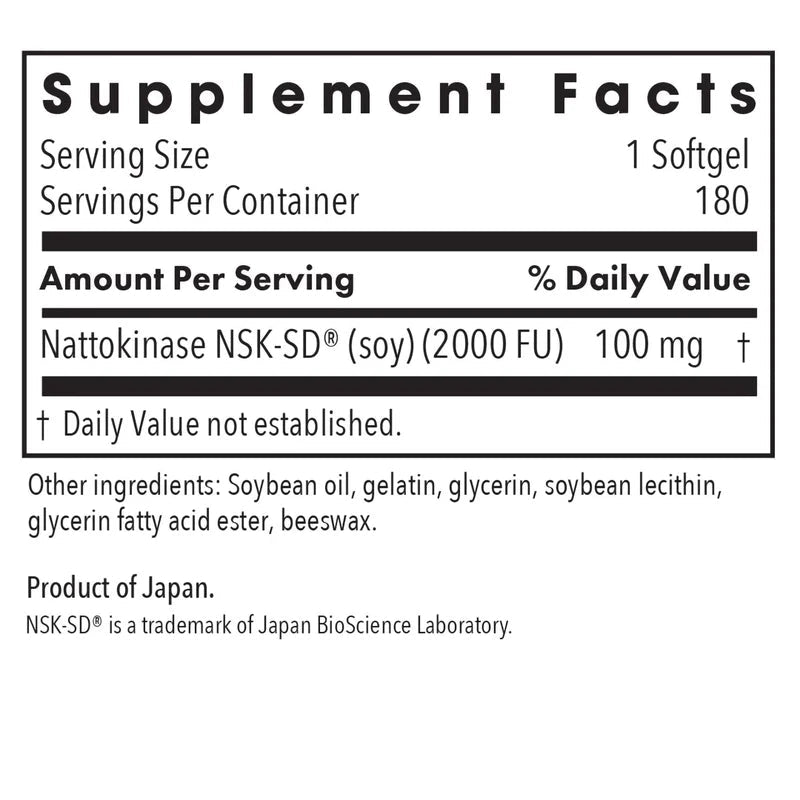 Allergy Research Group Nattokinase 100mg - JING
