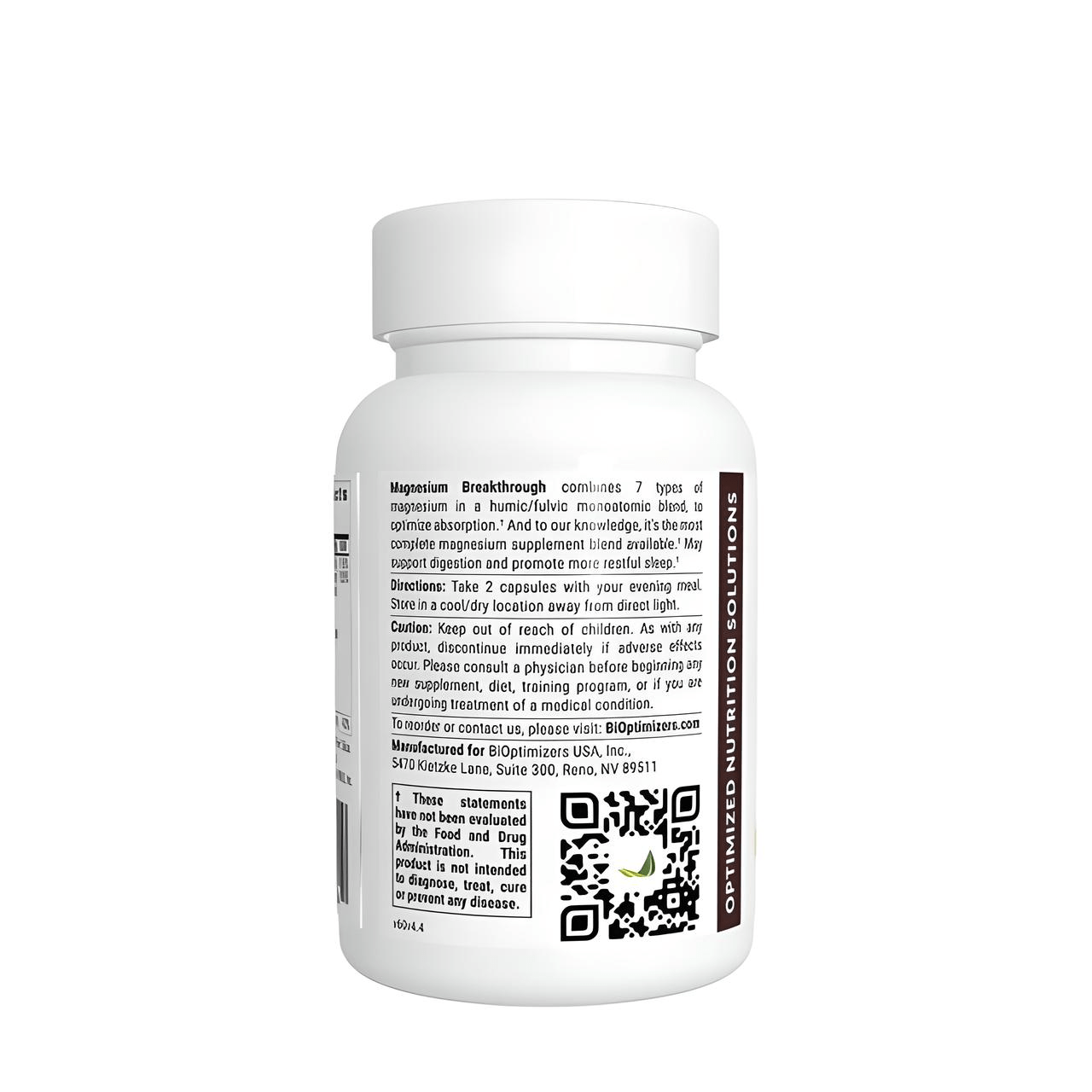 BIOptimizers Magnesium Breakthrough 60 Capsules - JING Organics
