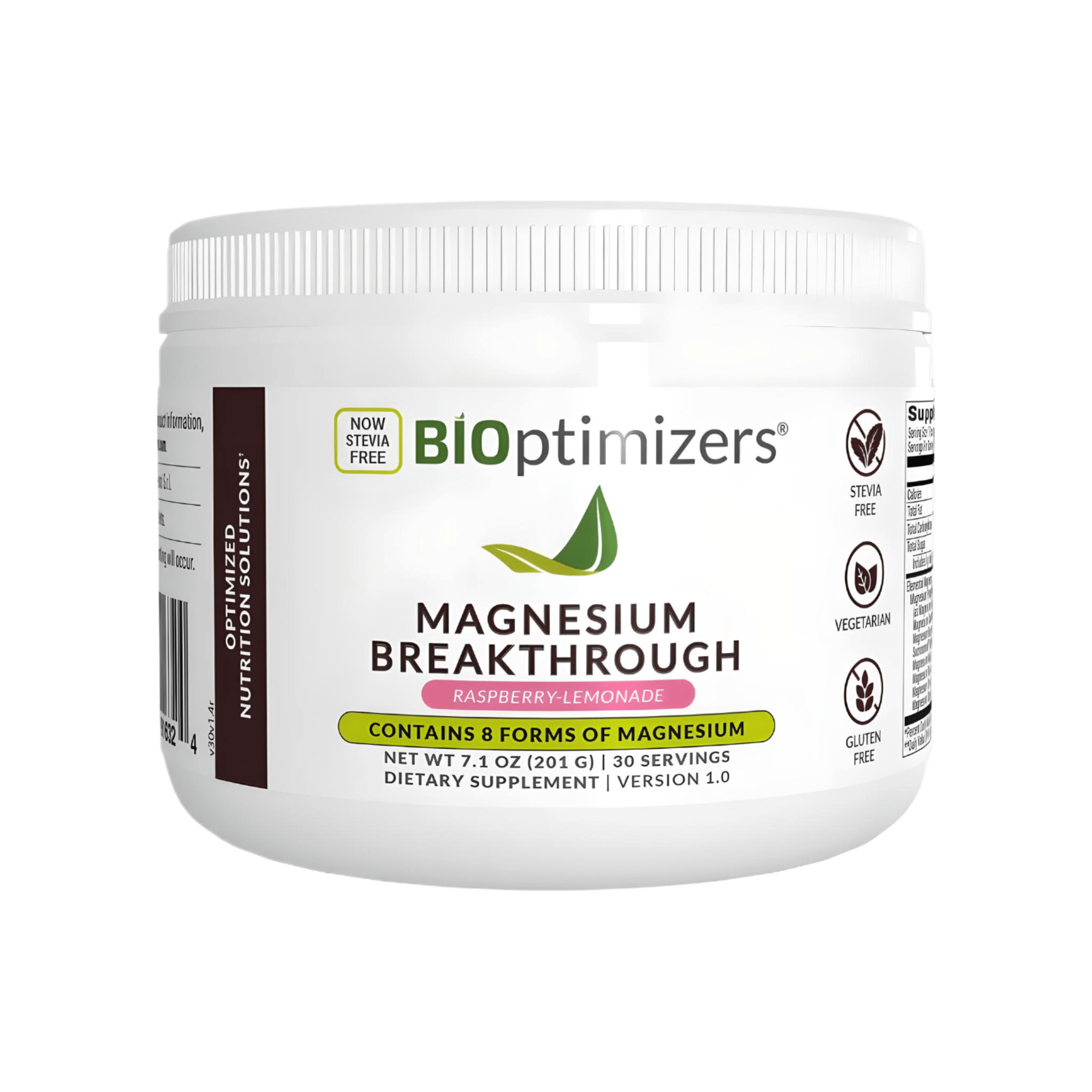 BIOptimizers Magnesium Breakthrough Drink Powder Raspberry Lemonade 201g - JING Organics