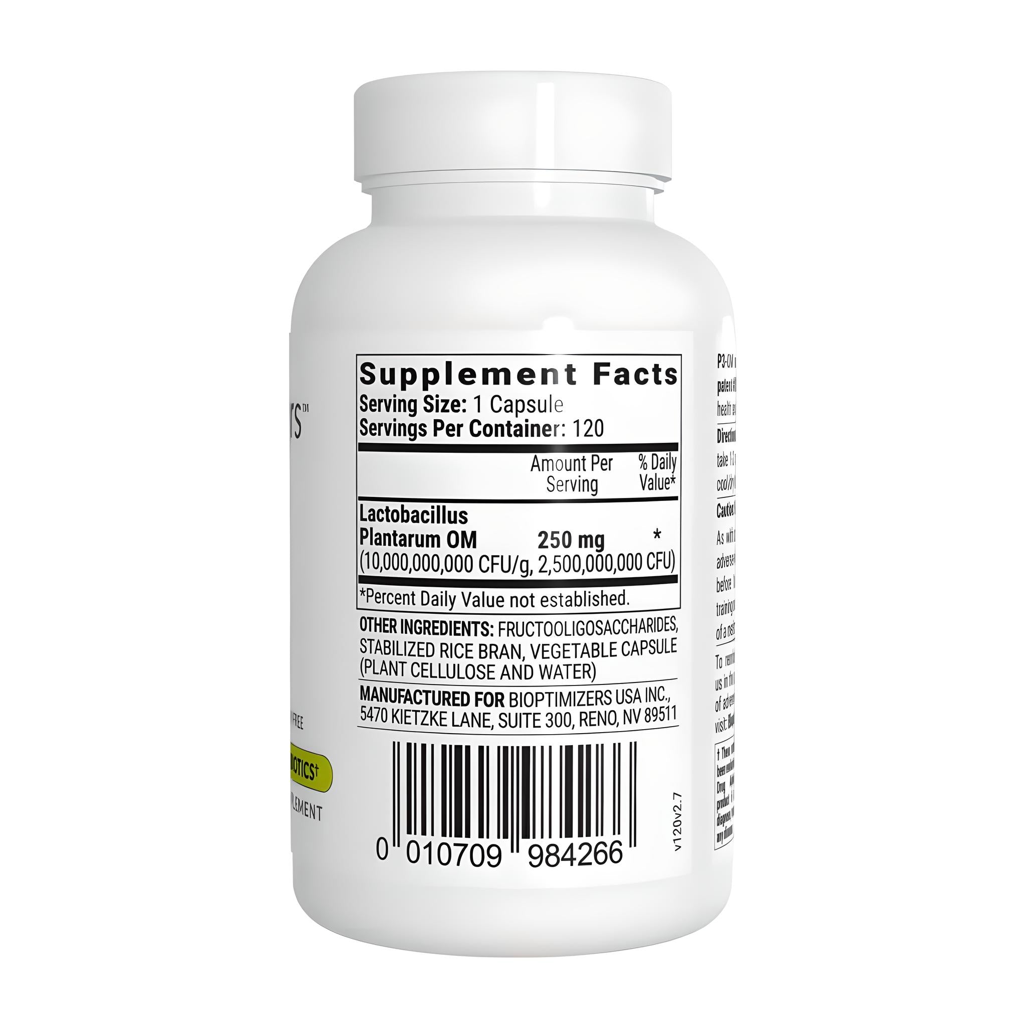 BIOptimizers P3 - OM Probiotic 120 Capsules - JING Organics