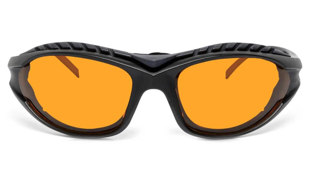 Block Blue Light SunDown Wrap Glasses Black - JING