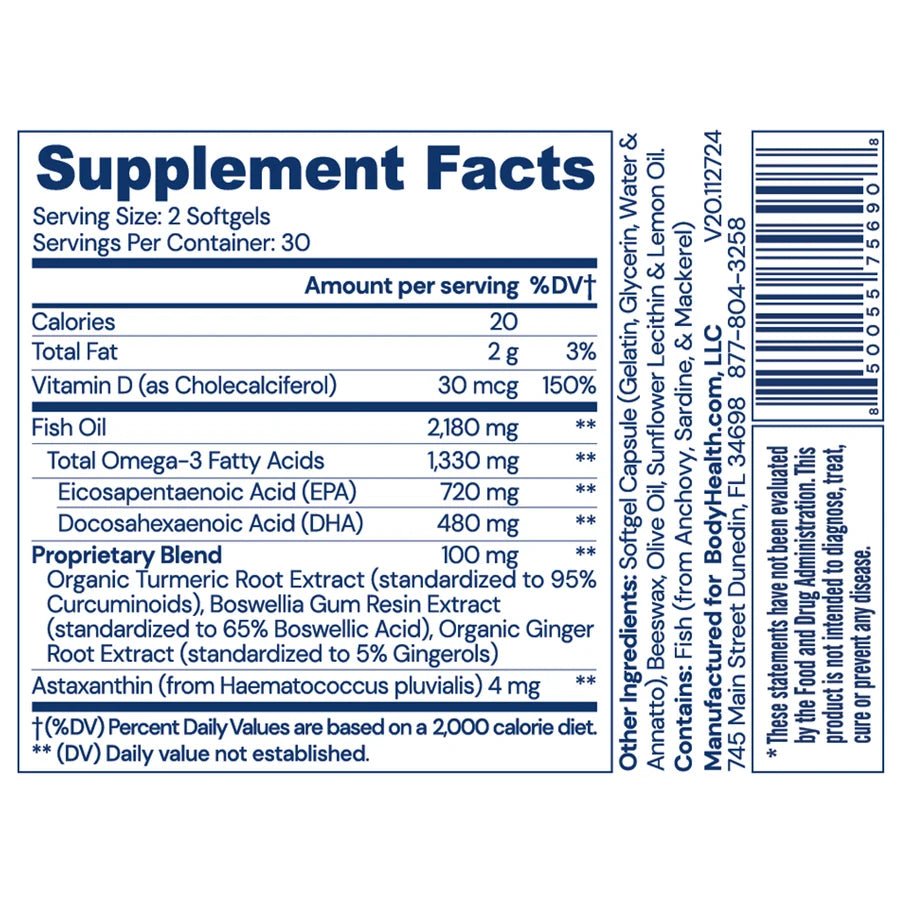 Body Health Omega 3 60 Soft Gels - JING