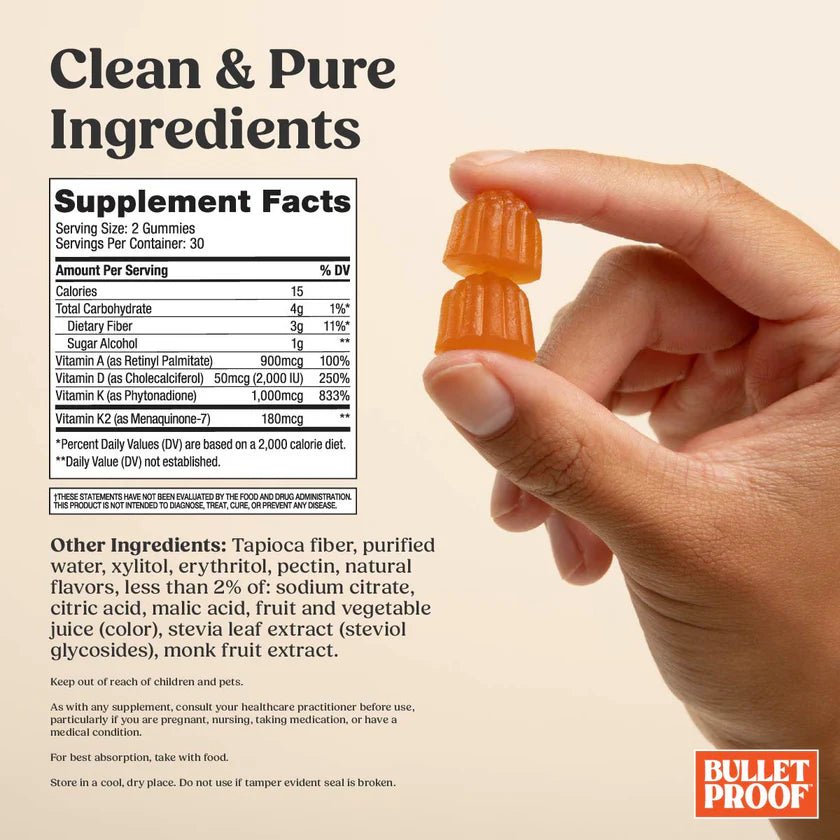 Bulletproof A-D-K Gummies 60 Gummies - JING