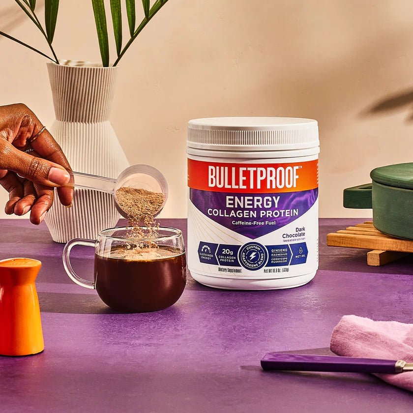 Bulletproof Energy Collagen Protein Dark Chocolate 533g - JING