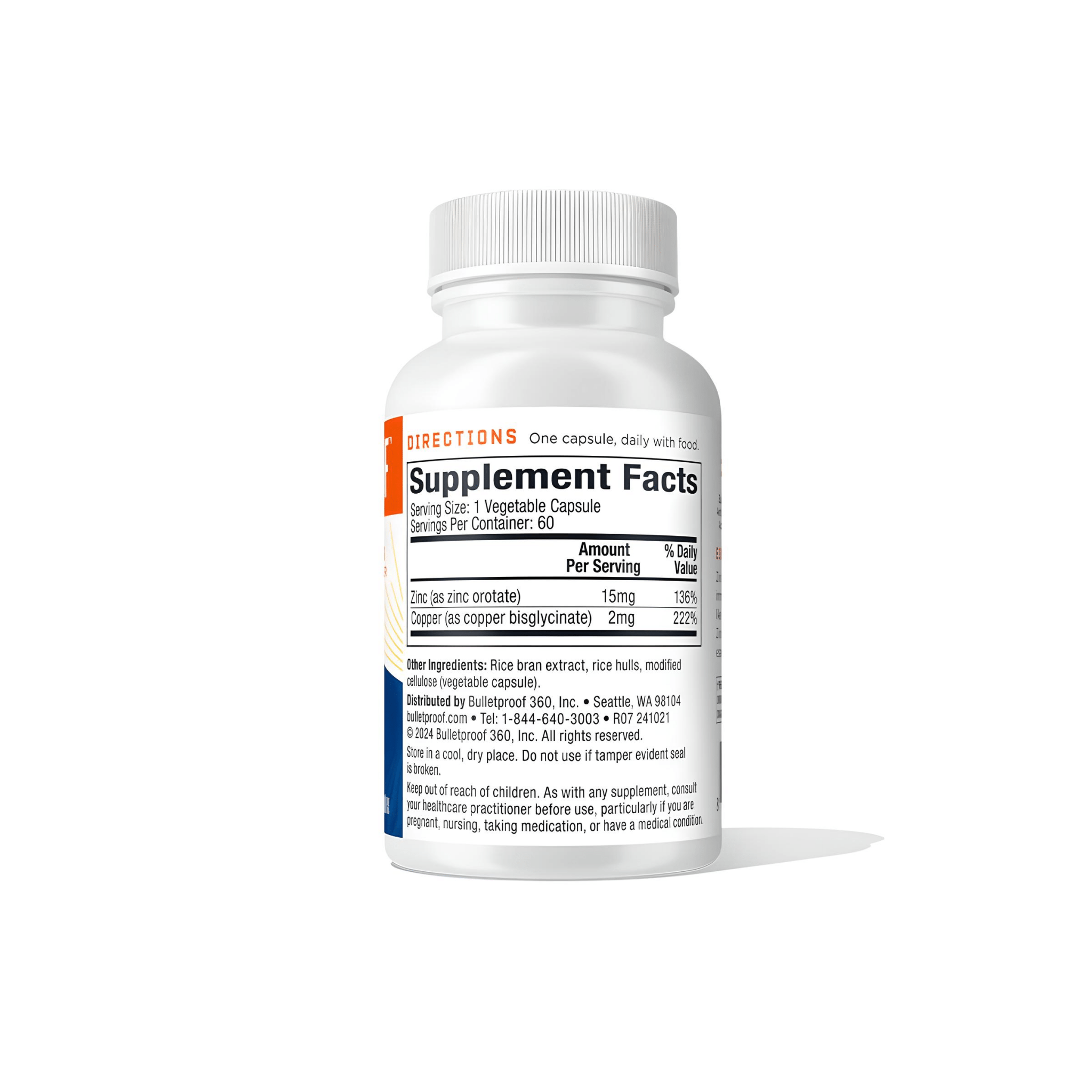 Bulletproof Zinc with Copper 60 Capsules - JING Organics