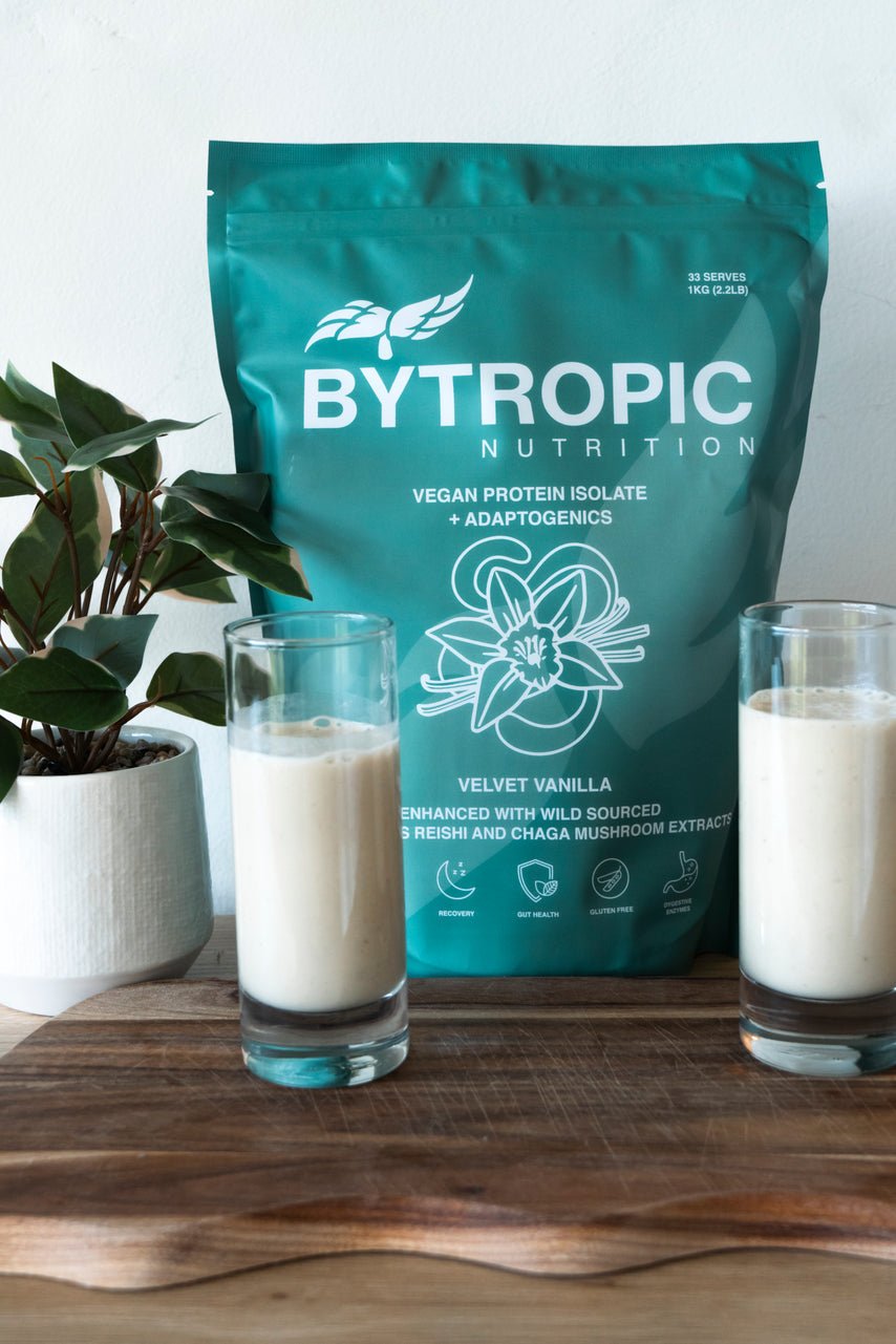 Bytropic Nutrition Vegan Protein Isolate + Adaptogens Velvet Vanilla 1kg - JING Organics