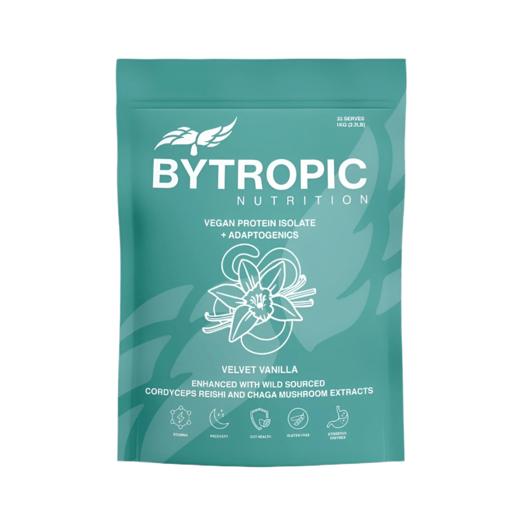 Bytropic Nutrition Vegan Protein Isolate + Adaptogens Velvet Vanilla 1kg - JING Organics