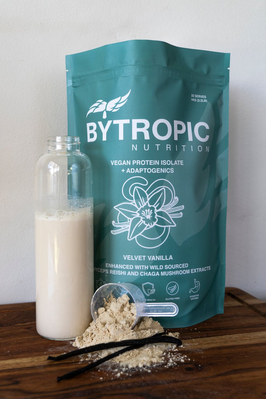 Bytropic Nutrition Vegan Protein Isolate + Adaptogens Velvet Vanilla 1kg - JING Organics