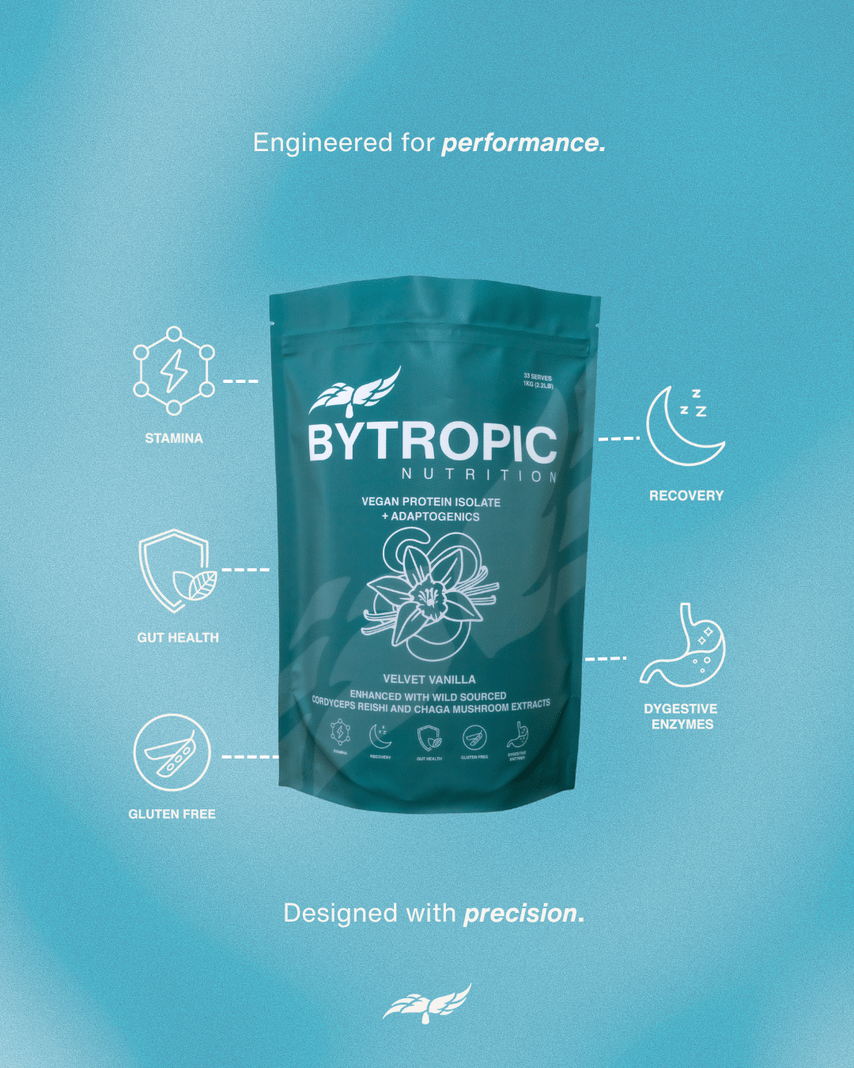 Bytropic Nutrition Vegan Protein Isolate + Adaptogens Velvet Vanilla 1kg - JING Organics